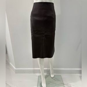 DROMe Chocolate Brown Leather Skirt Size XL